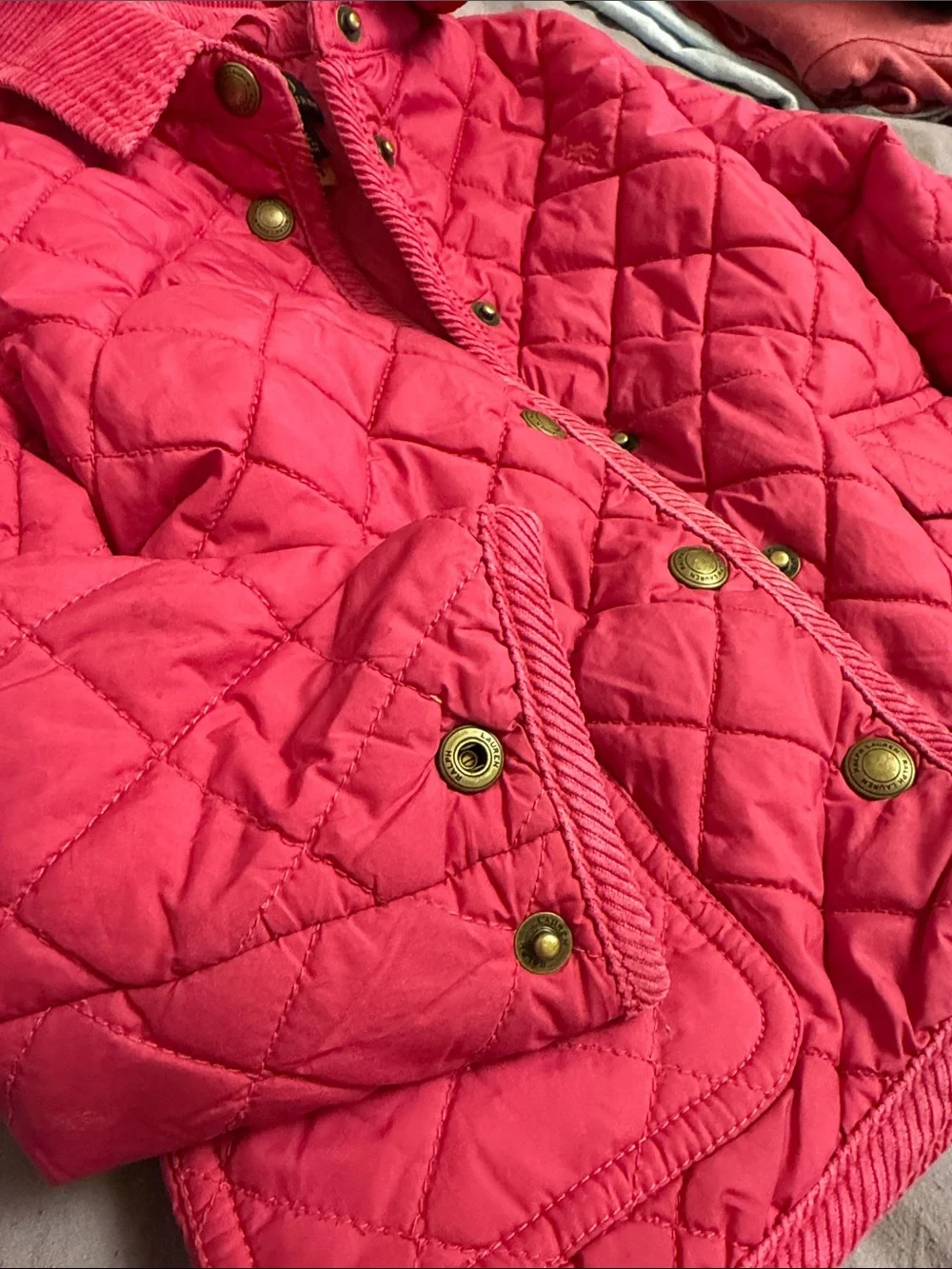 Polo by Ralph Lauren Quilted Bright Pink Girls' Puffer Jacket